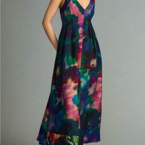 Anthropologie Sleeveless Multicolor V-Neck Maxi Dress 2x